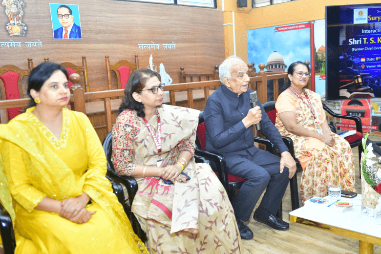Suryadatta Students Enlightened by Interactive Session with Former Chief Election Commissioner Mr. T. S. Krishnamurthy-1